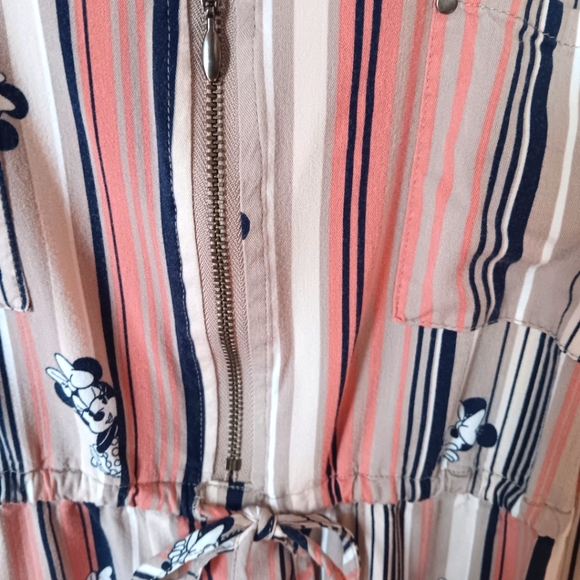 NWOT Torrid Disney Minnie Mouse challis zip front drawstring shirt dress 0X - Picture 2 of 5